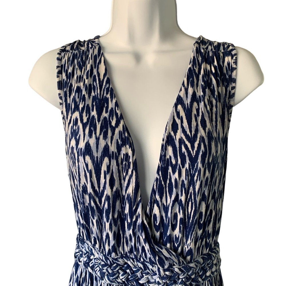 Blue and White Maxi Dress - Picture 2 of 5